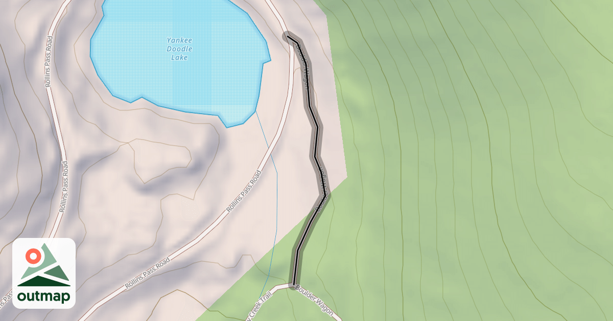 Map of Boulder Wagon Road