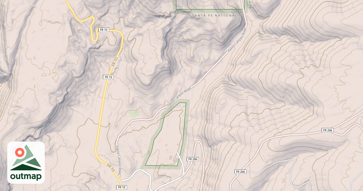 Map of PALIZA CANYON
