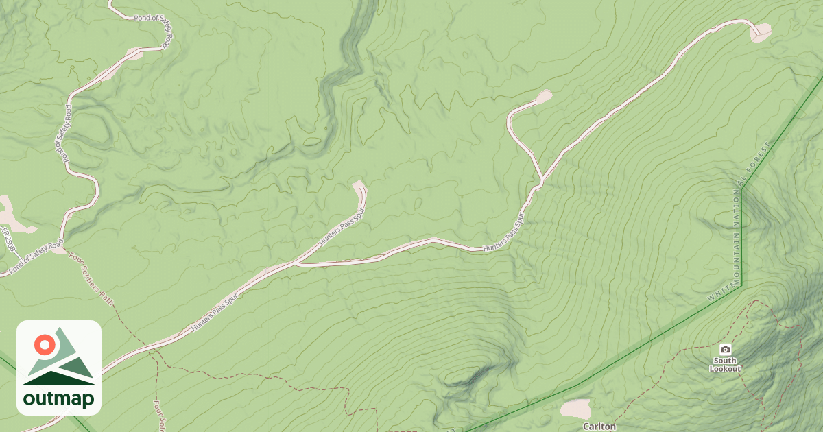 Map of HUNTER PASS SPUR