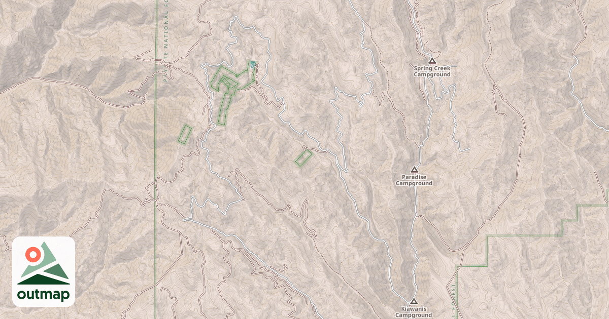 Map of FOURTH OF JULY CREEK