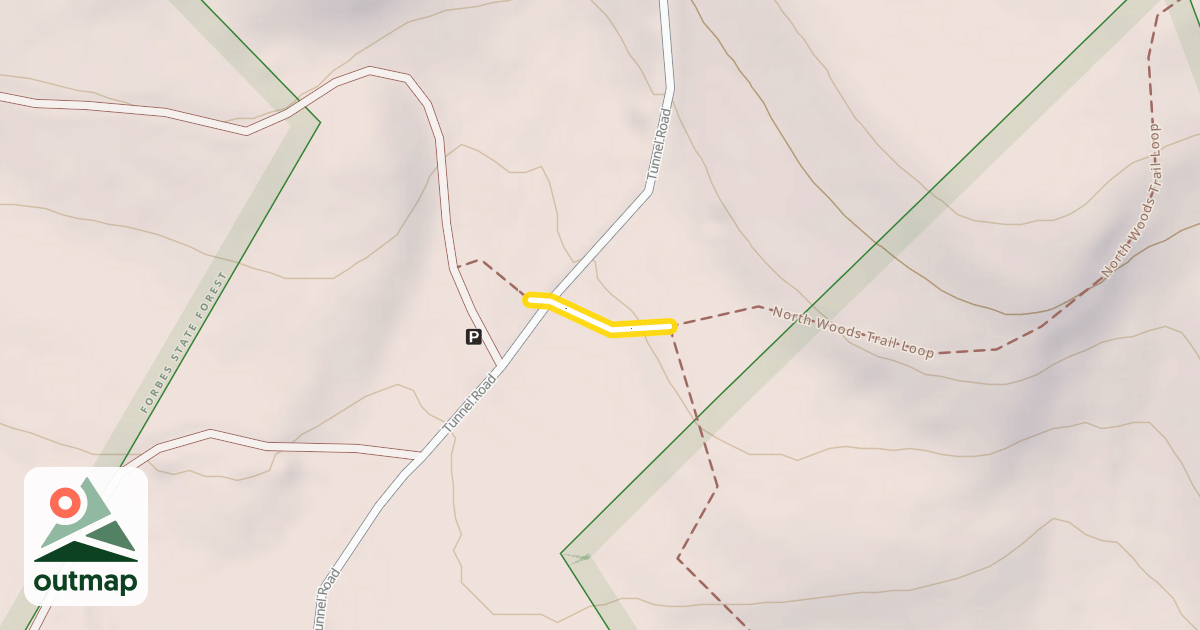 Map of North Woods Trail Loop