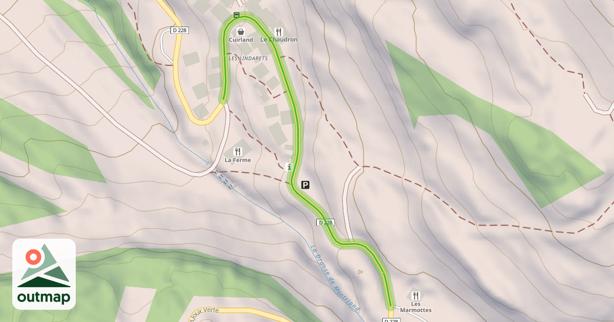 Map of Route des Lindarets