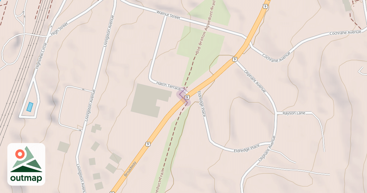 Map of Broadway / Hatch Terrace Crosswalk