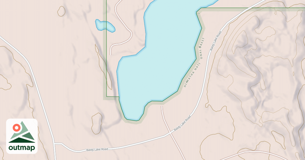 Map of BALDY LAKE