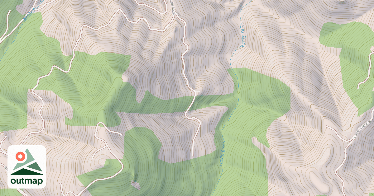 Map of BACHELOR BUTTE T.S.