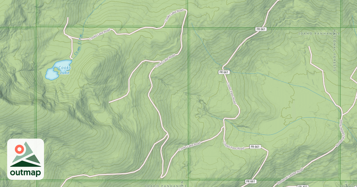 Map of COOKS LAKE
