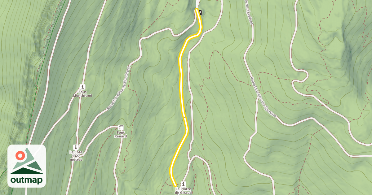Map of Route forestière de Nave