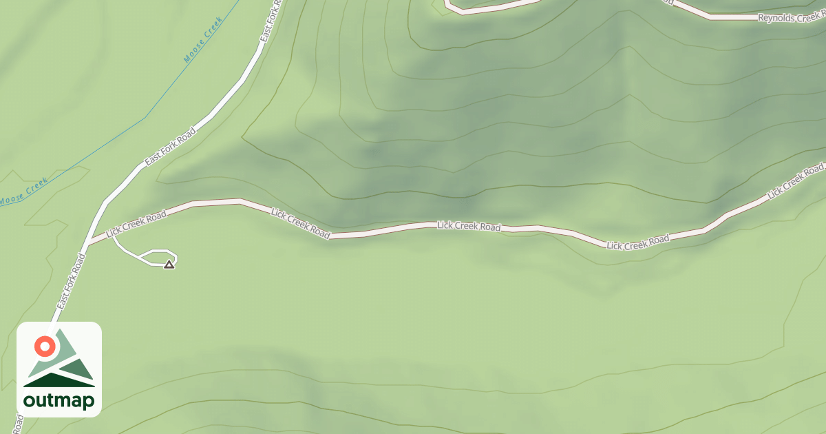 Map of (FDR) LICK CREEK