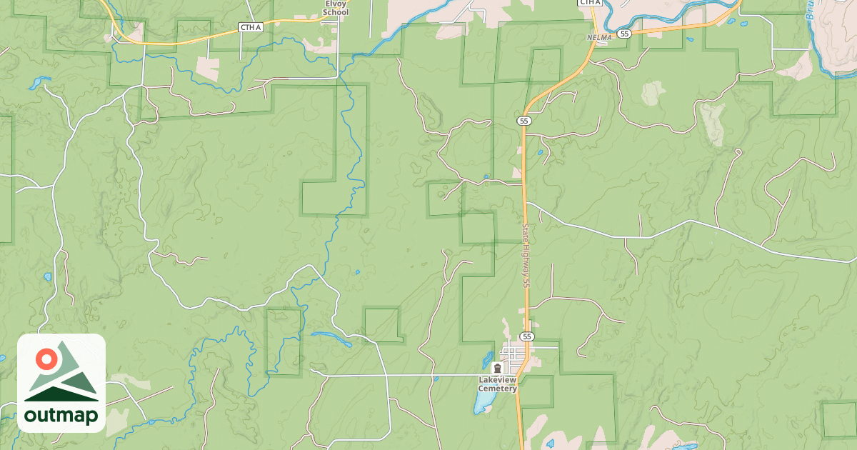 Map of Forest County Snowmobile