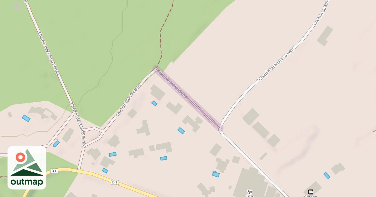 Map of Chemin Chênes Verts