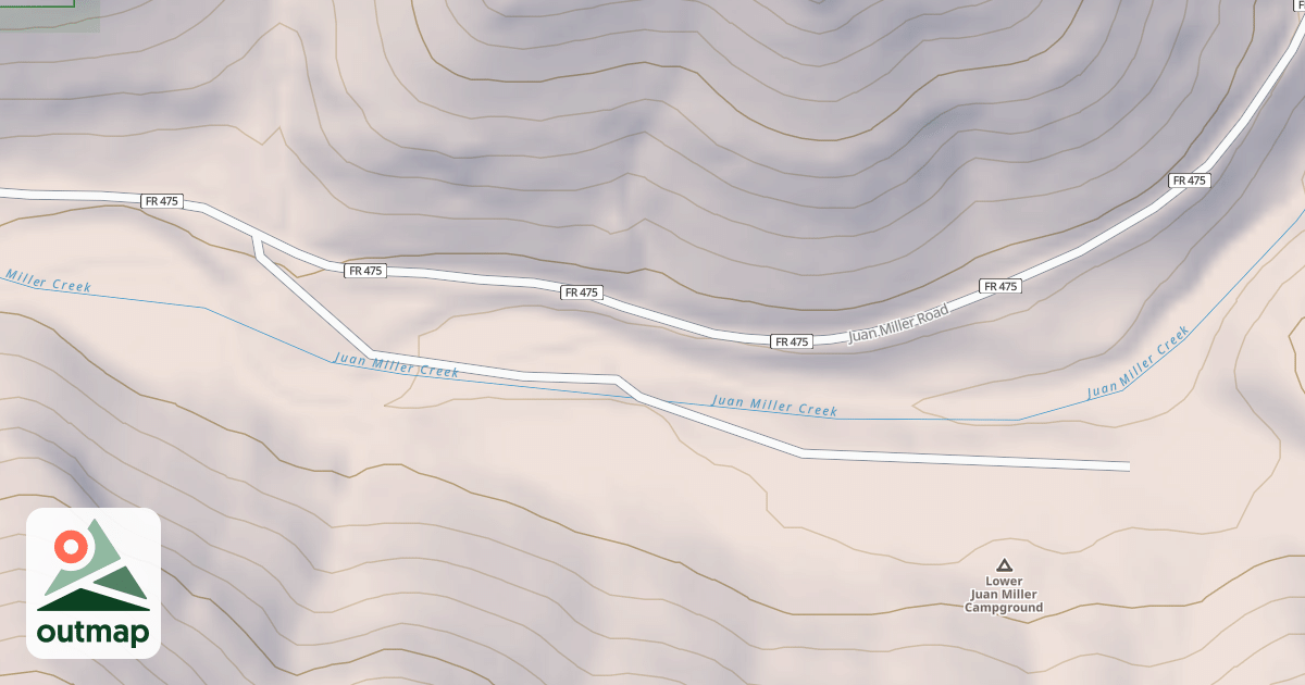 Map of LOWER JUAN MILLER