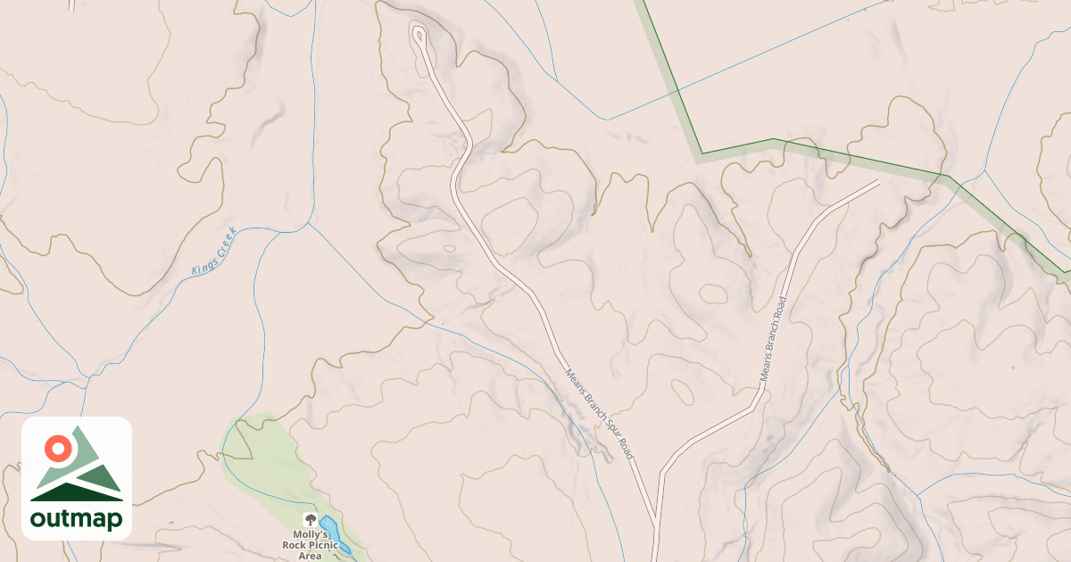 Map of MEANS BRANCH SPUR