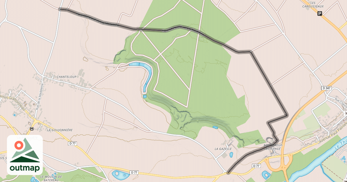 Map of Haut-Montreuil vers la Madeleine