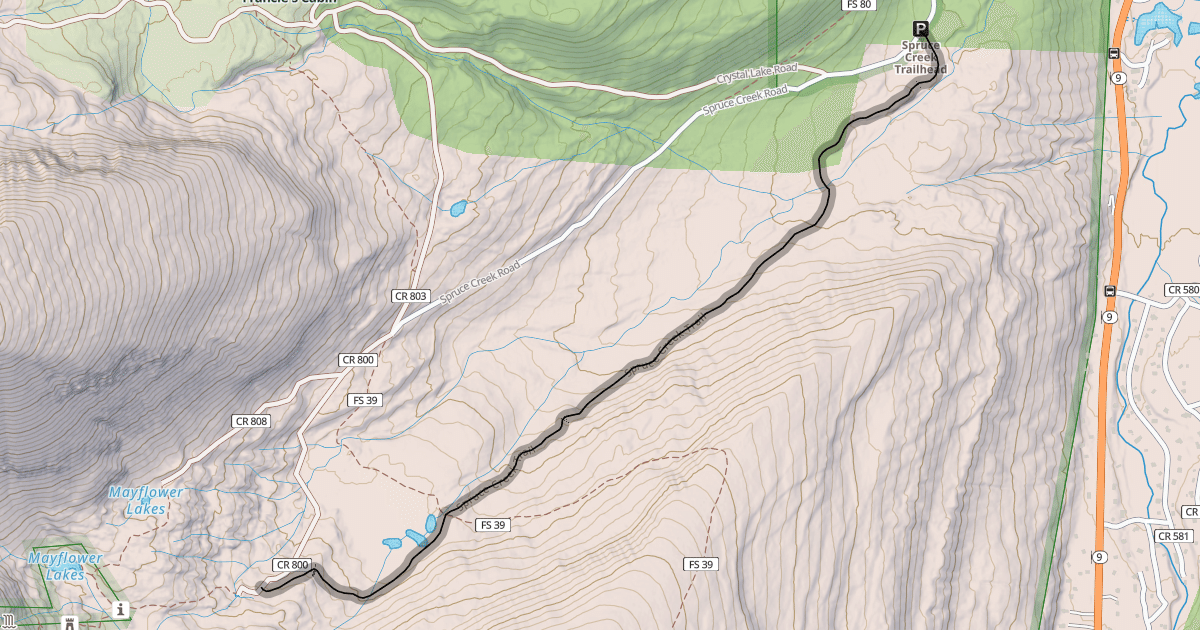 Map preview of Spruce Creek Trail