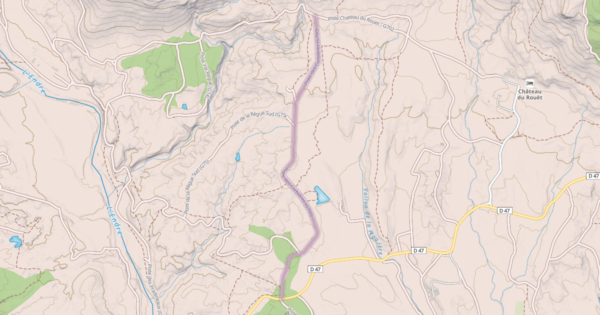 Map preview of Piste des Corbières (G700)