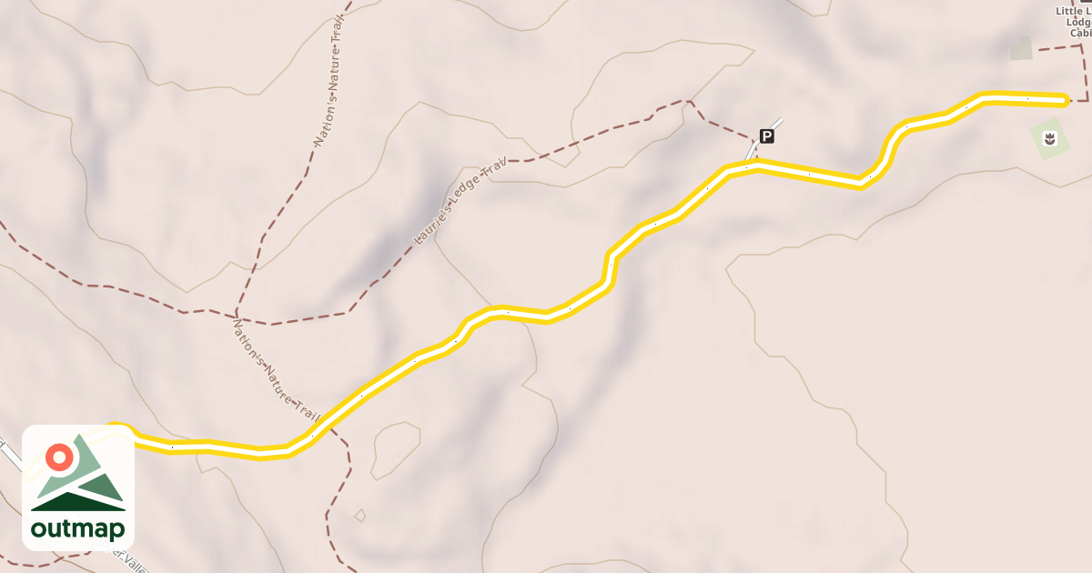 Map of Little Lyford Pond Road
