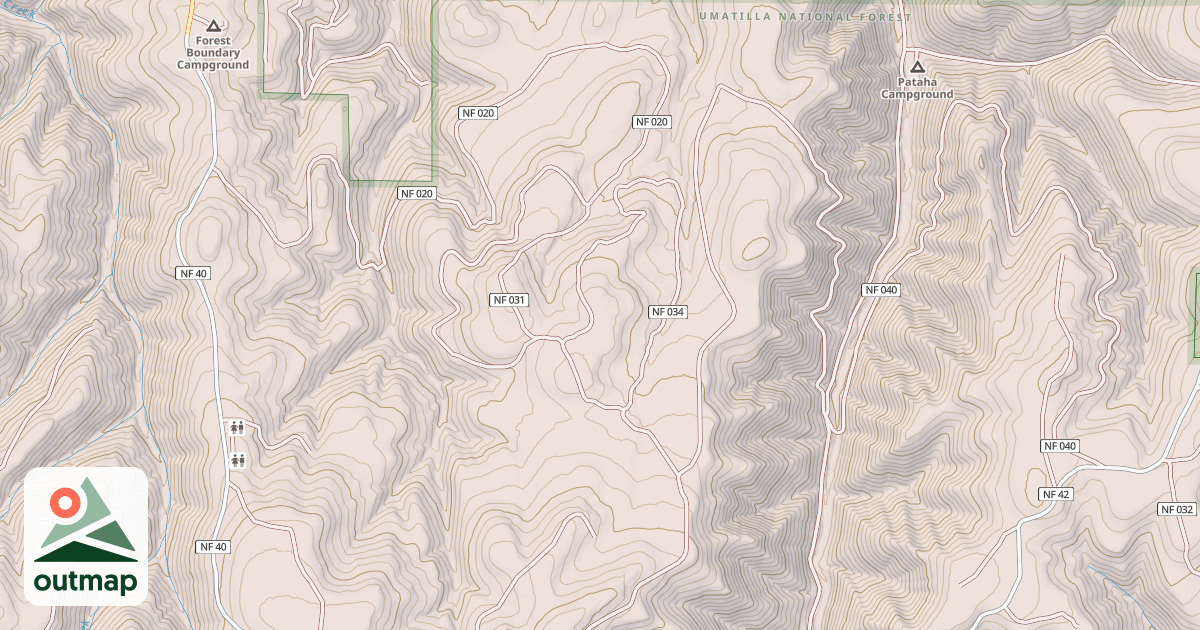 Map of USFS Motor Vehicle Use Map Trails 17912