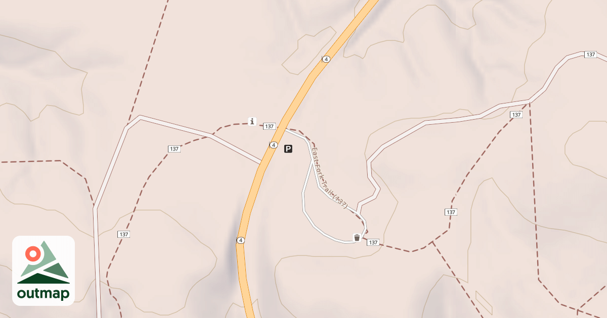 Map of EAST FORK TRAILHEAD