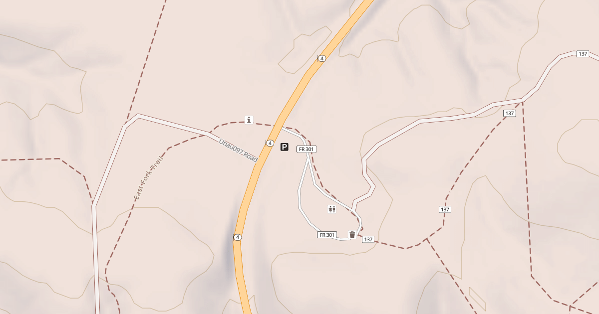 Map preview of EAST FORK TRAILHEAD