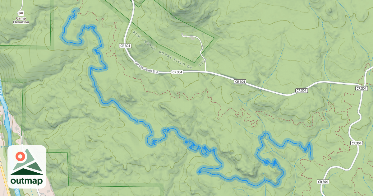 Map of Crank n' Hammer Trail
