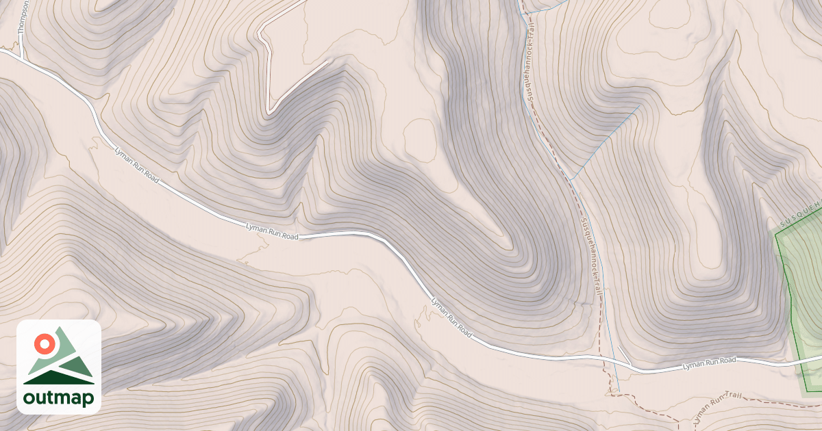 Map of Susquehannock State Forest Snowmobile Trails
