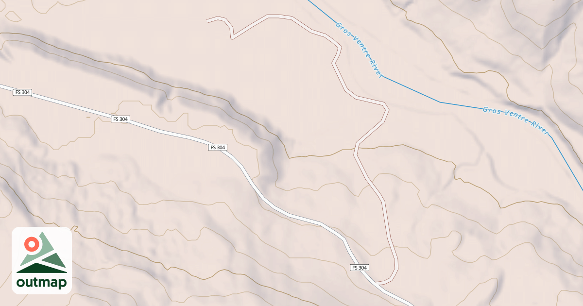 Map of GRAYHILLS SPUR-GROS VENTRE RD