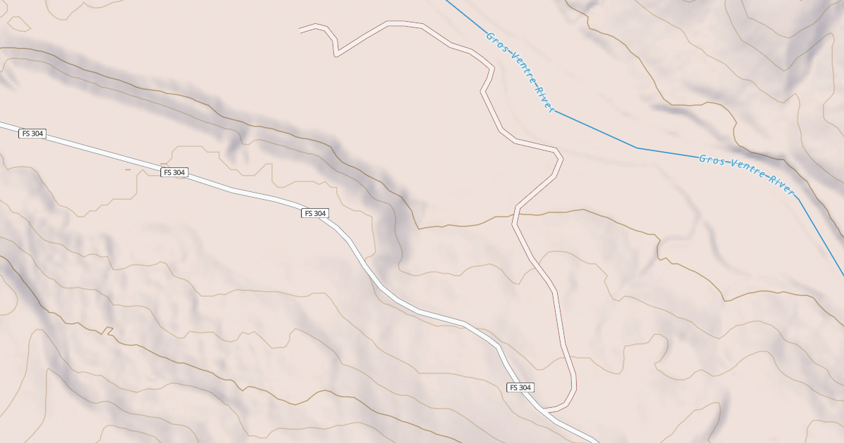 Map preview of GRAYHILLS SPUR-GROS VENTRE RD