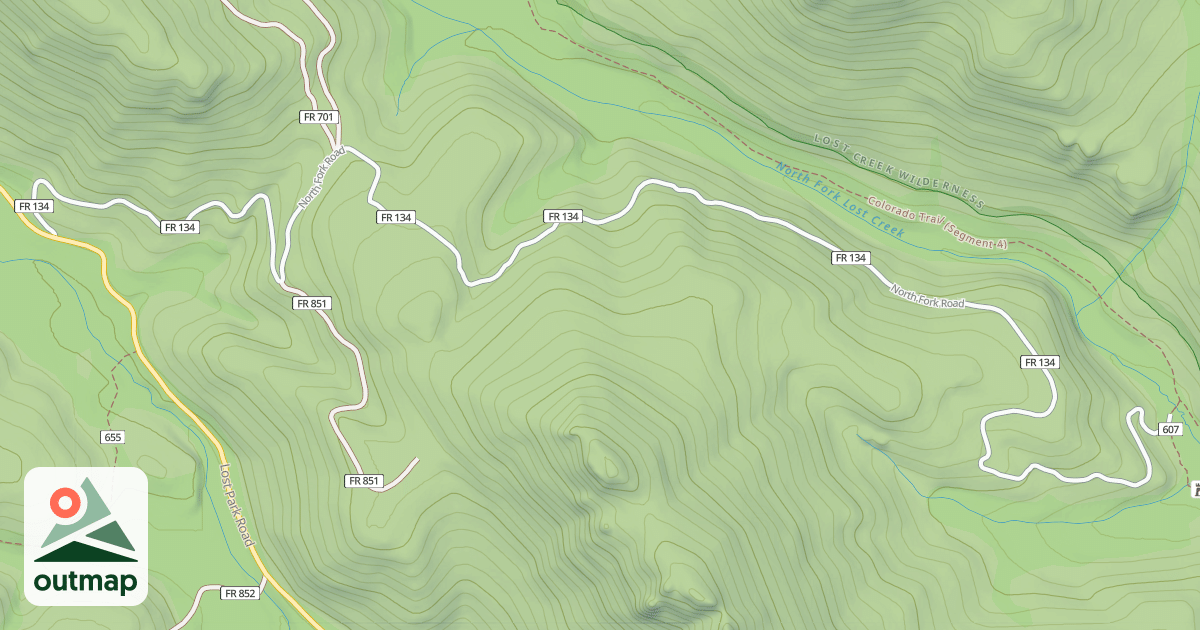 Map of NORTH FORK