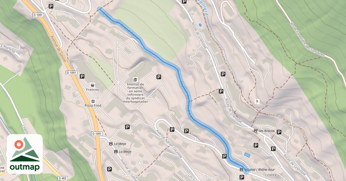 Map of Chemin du Grand Canal