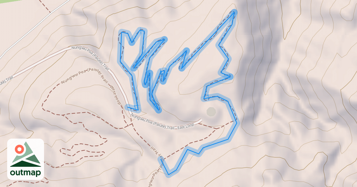 Map of Nung’wu Poa (Paiute) Trail - East Loop