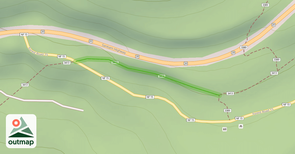 Map of Santiam Wagon Road Trail #3413