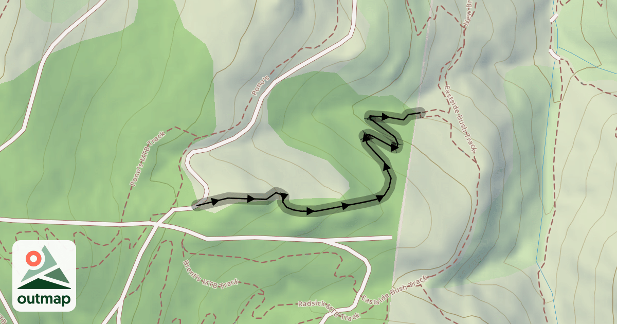 Map of Sneaky Ridge MTB Track