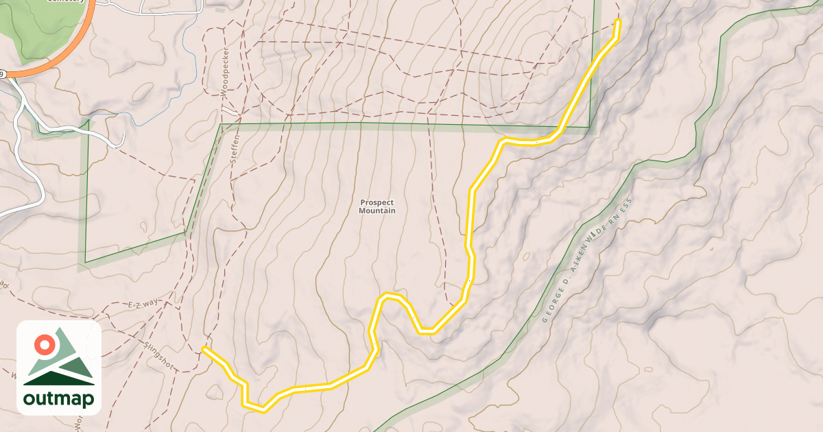 Map of Mountain trail