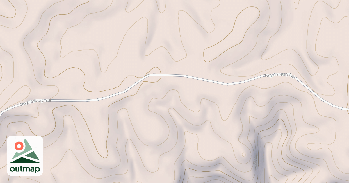 Map of Terry Cemetery Road And Trail (Segment B)