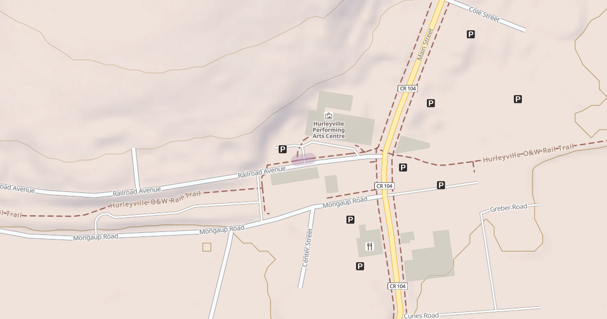 Map preview of Hurleyville O&W Rail Trail