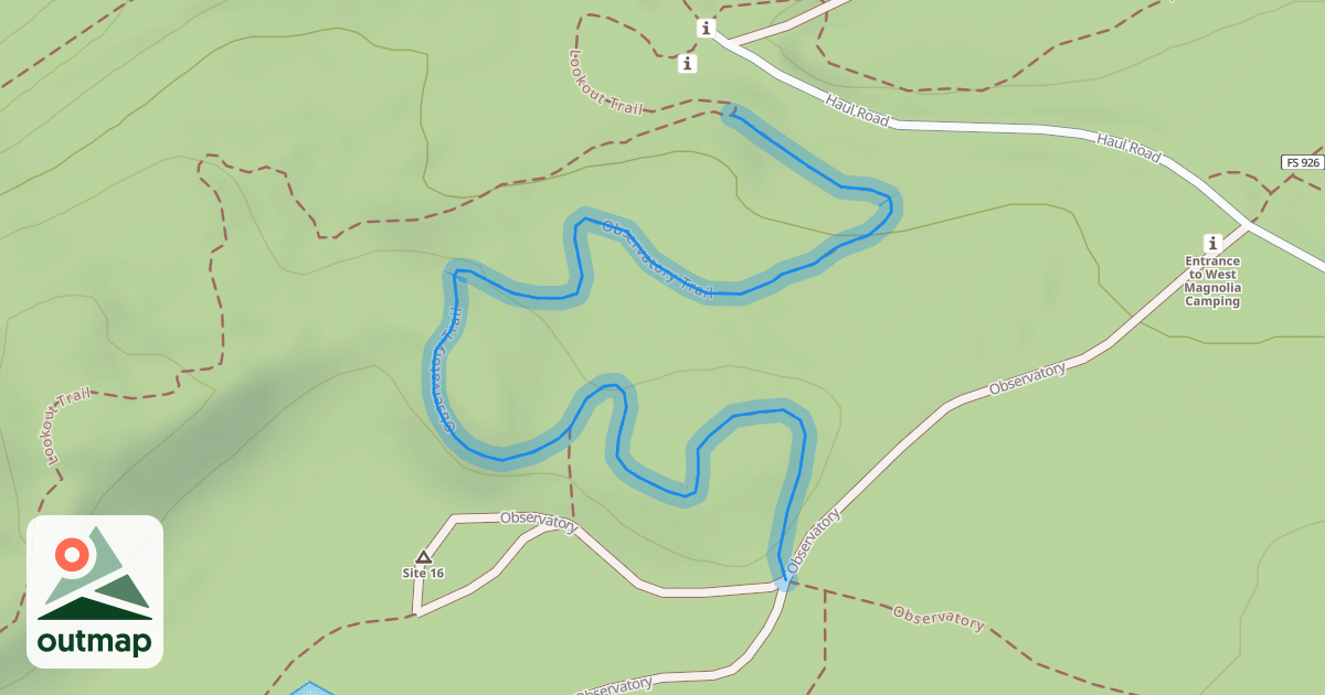 Map of Observatory Trail