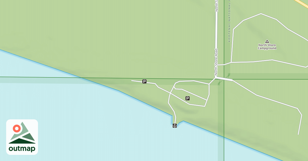 Map of NORTH SHORE CAMPGROUND B