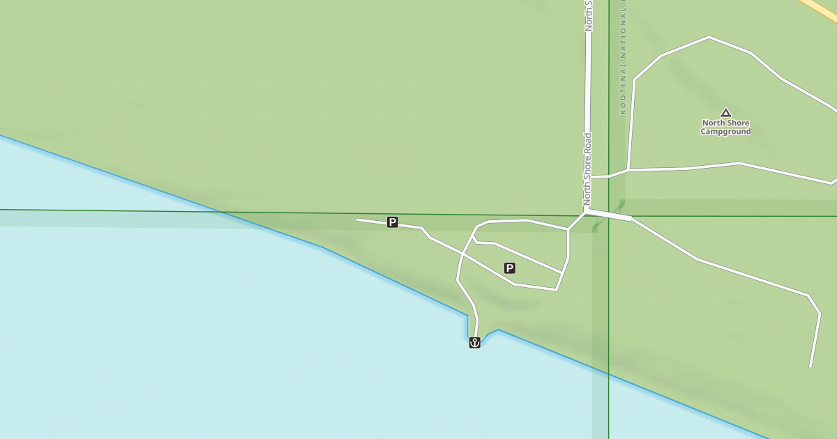 Map preview of NORTH SHORE CAMPGROUND B