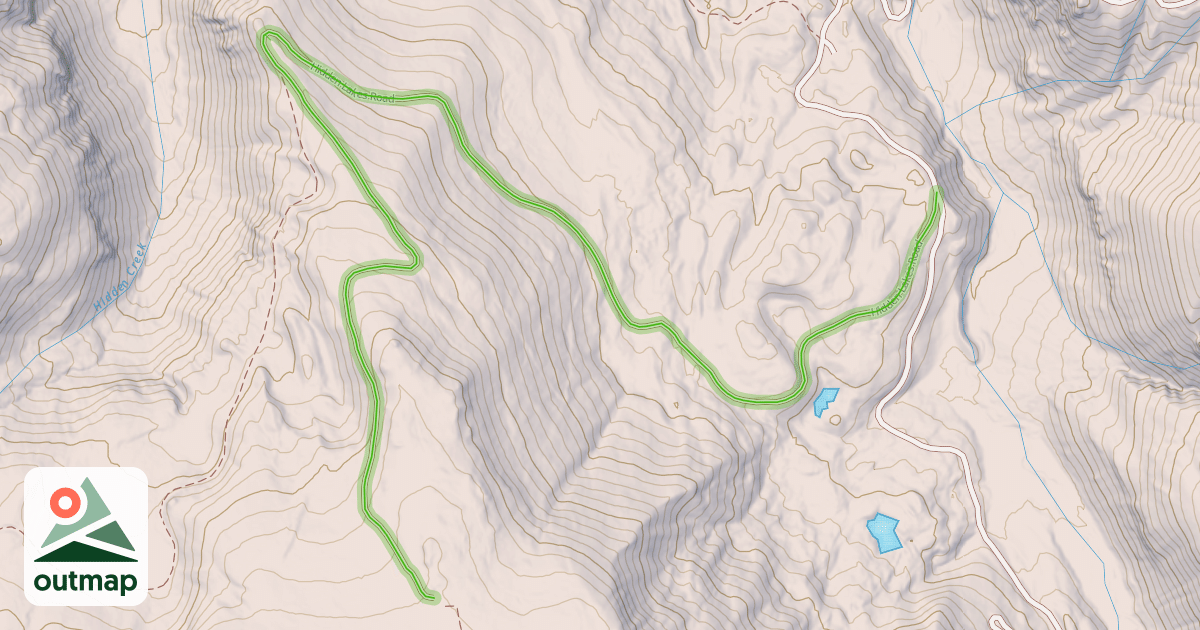 Map of Hidden Lakes Road