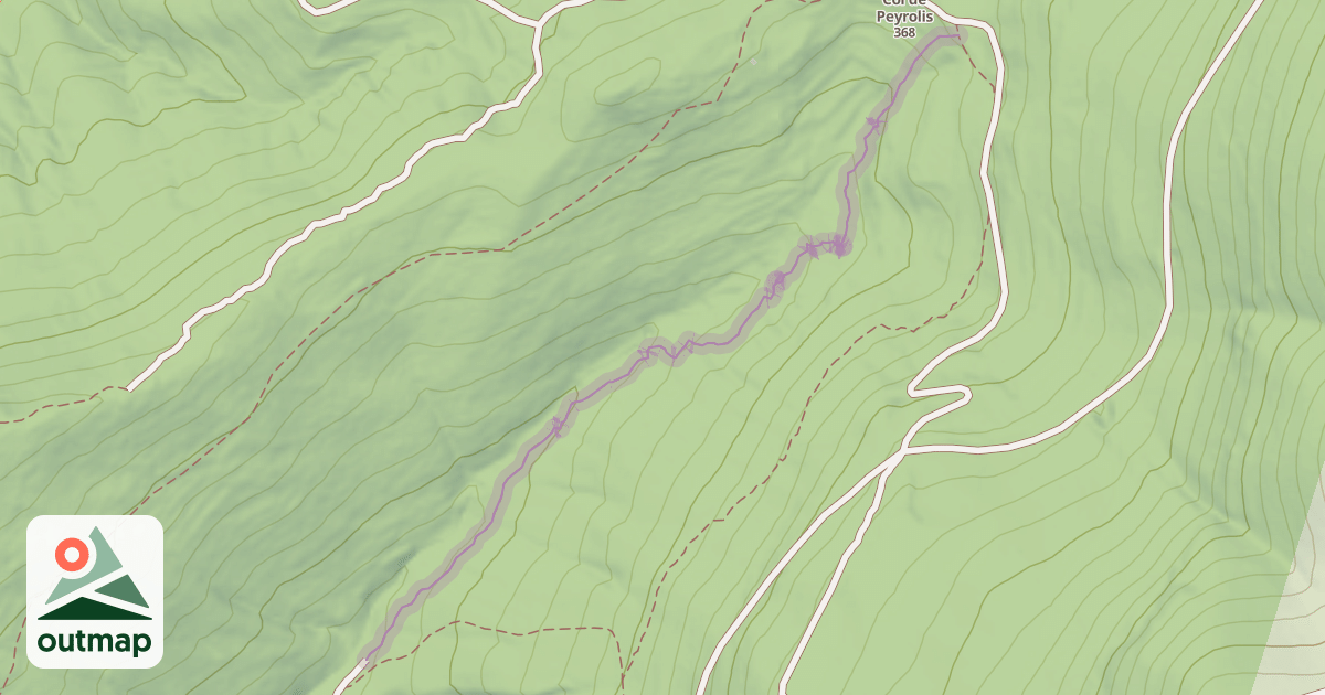 Map of Sentier de Peyrolis
