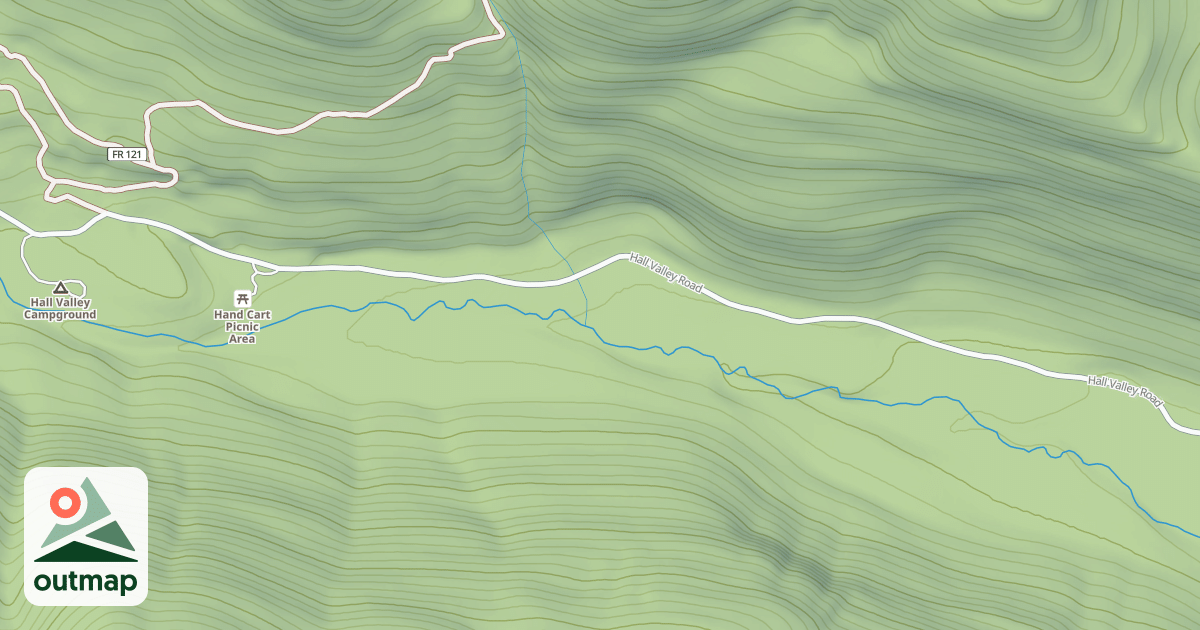 Map of HALL VALLEY