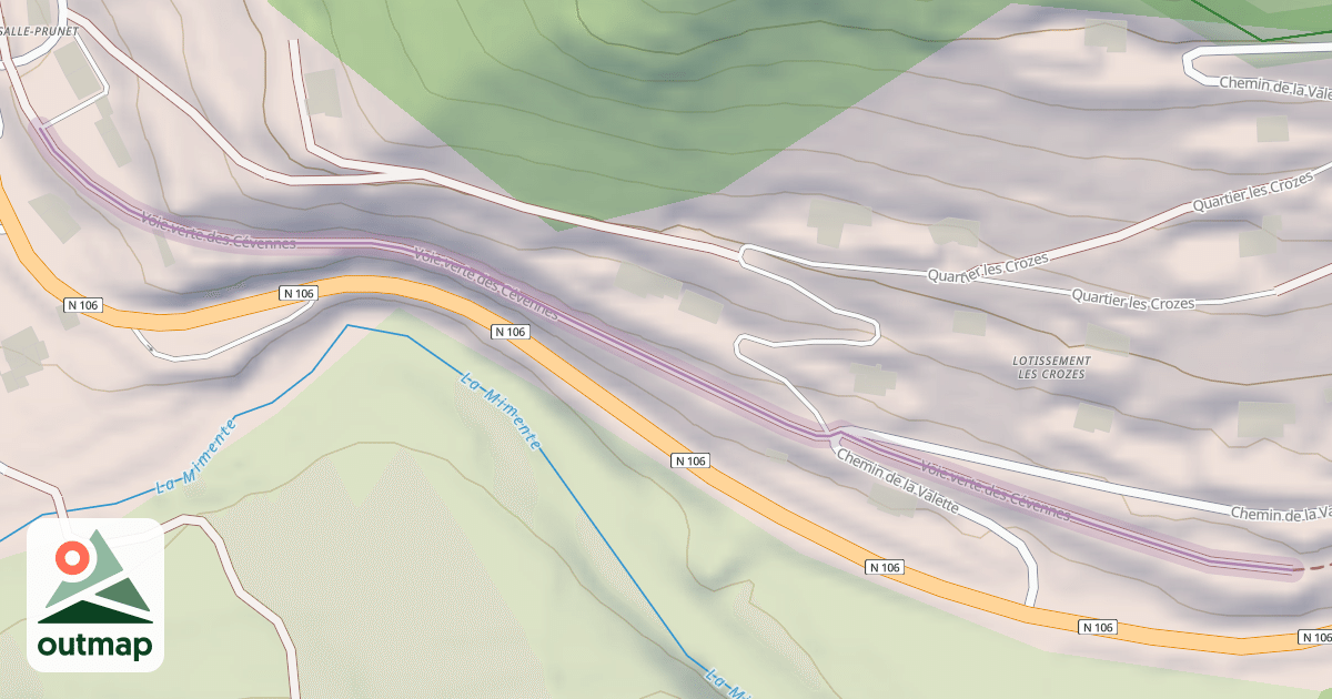 Map of Voie verte des Cévennes