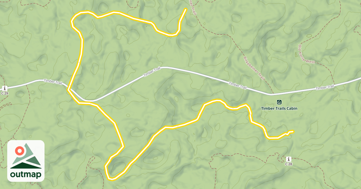 Map of North End Ski Trail
