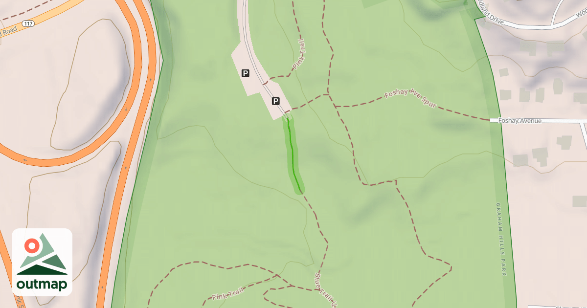 Map of Blue Trail (Lot Spur)