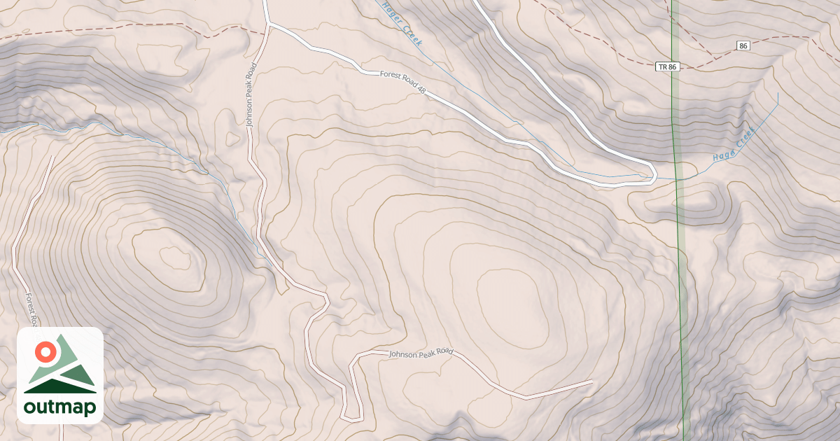 Map of JOHNSON PEAK