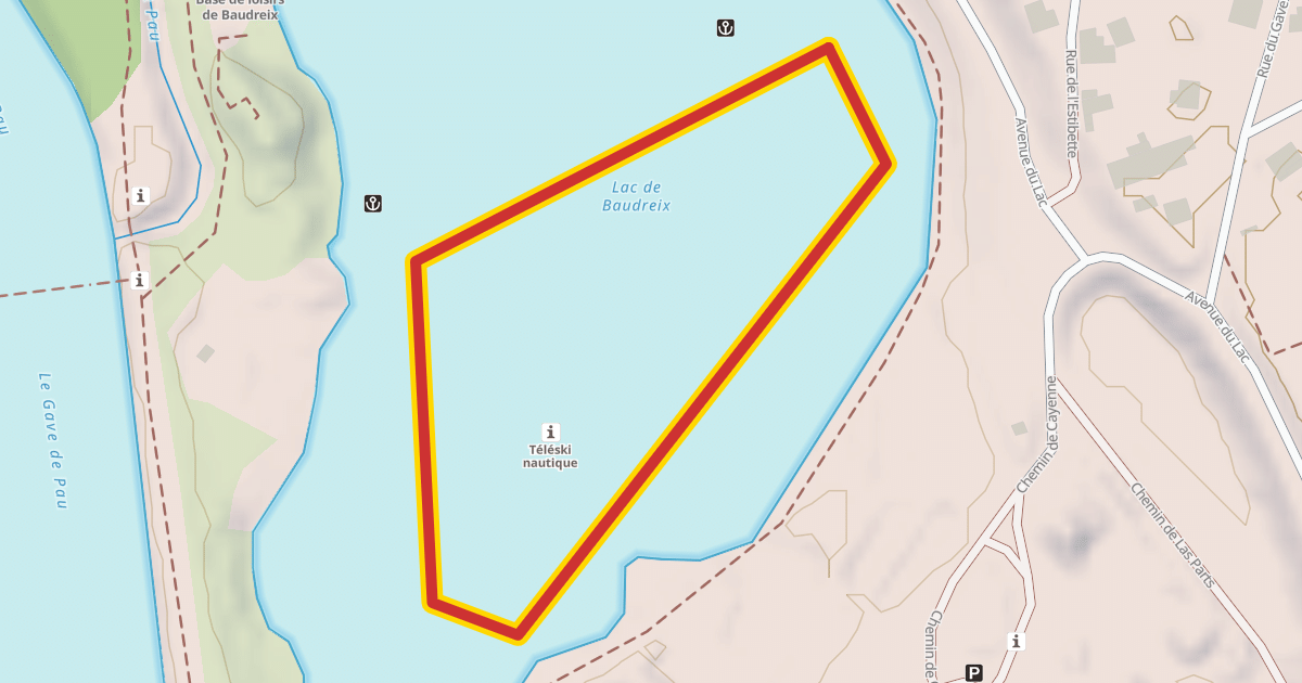 Map preview of Téléski nautique