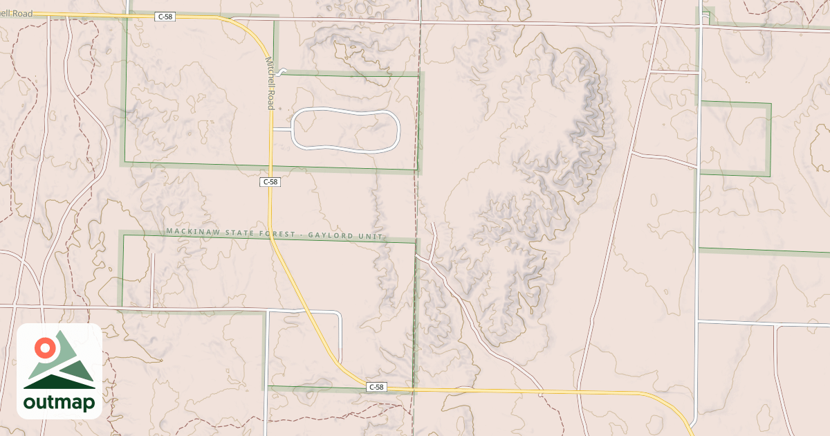 Map of Tomahawk To Kalkaska Mccct
