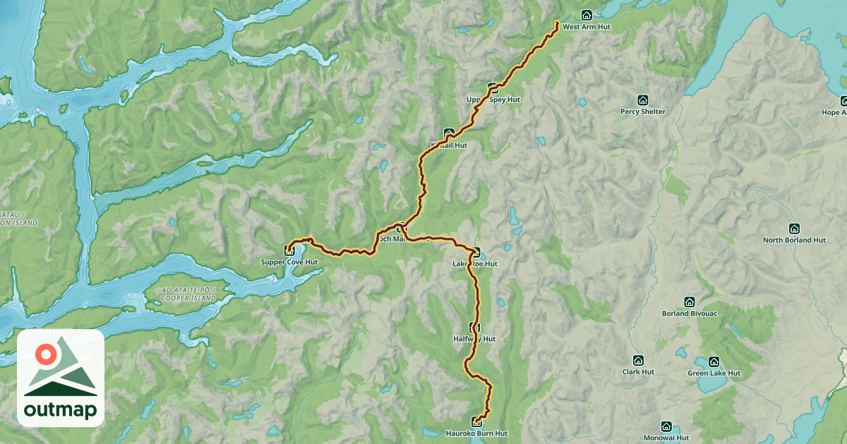 Map of Dusky Track