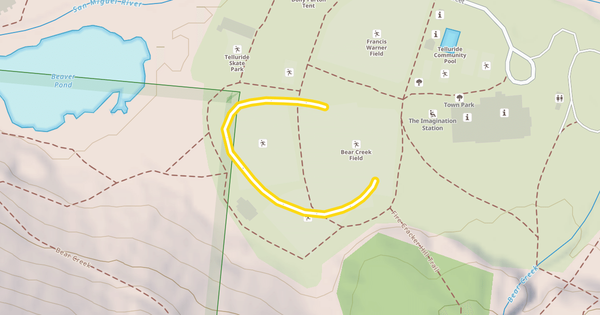 Map preview of Town Park Trails