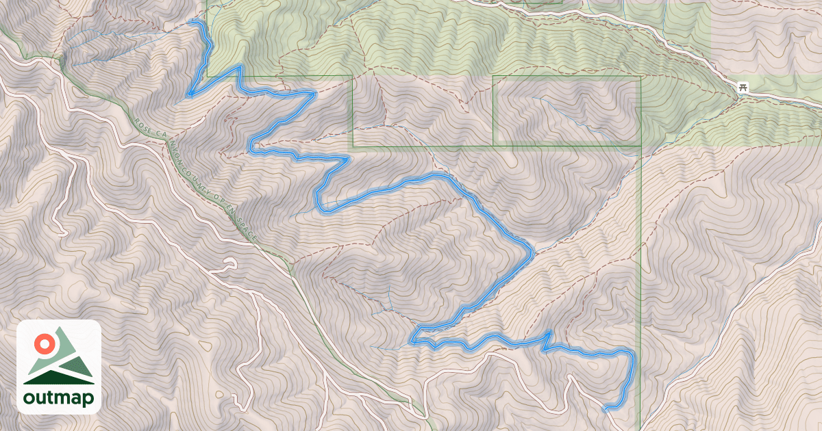 Map of Bonneville Shoreline Trail - Yellow Butter Section